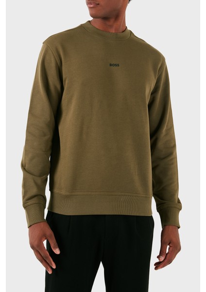 Pamuklu Logolu Relaxed Fit Bisiklet Yaka Sweat Erkek Sweat 50514541 368 fırsatları