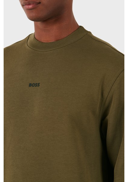 Pamuklu Logolu Relaxed Fit Bisiklet Yaka Sweat Erkek Sweat 50514541 368 indirimleri