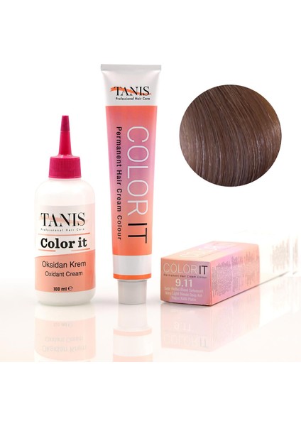 Color-It (100 Ml) Permanent Saç Boyası 9.11 (Yoğun Küllü Platin)