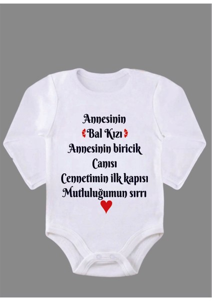 Uzun Kollu Organik Pamuk Baskılı Bebek Body Çıtçıtlı Zıbın ZBN016