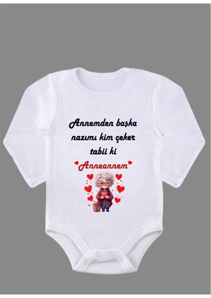Uzun Kollu Organik Pamuk Baskılı Bebek Body Çıtçıtlı Zıbın Zbn010