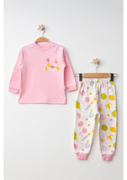 Meyve Sebze Baskılı Pamuklu Pijama Takımı 45165