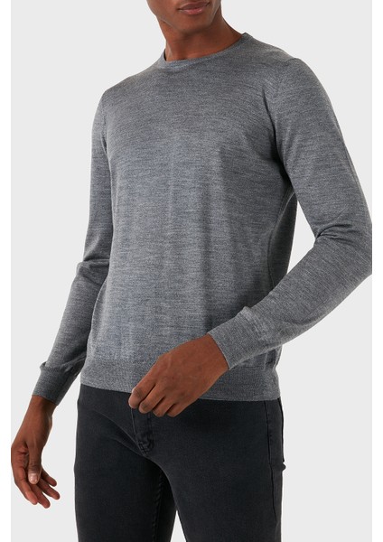 Yün Karışımlı Slim Fit Bisiklet Yaka Kazak Erkek Kazak 57167 13190 071 fiyatları