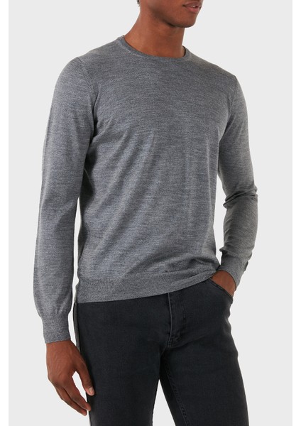 Yün Karışımlı Slim Fit Bisiklet Yaka Kazak Erkek Kazak 57167 13190 071 modelleri