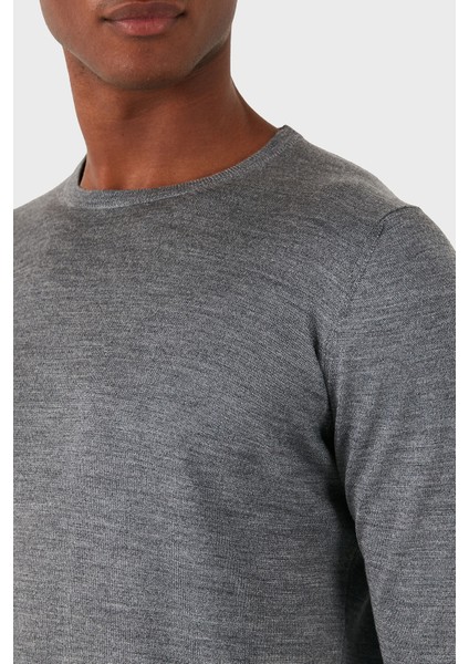 Yün Karışımlı Slim Fit Bisiklet Yaka Kazak Erkek Kazak 57167 13190 071 fırsatları