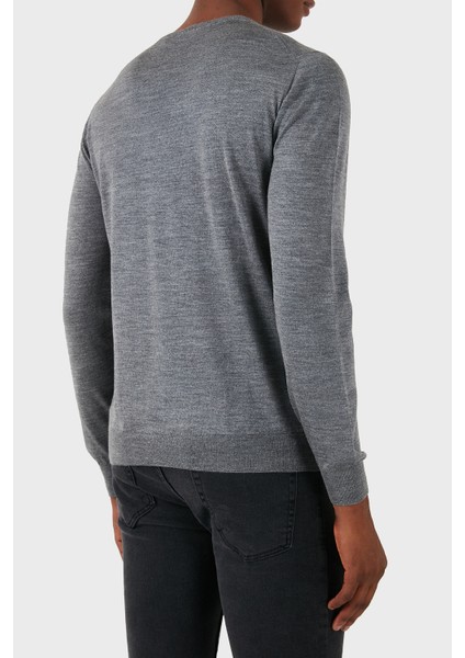 Yün Karışımlı Slim Fit Bisiklet Yaka Kazak Erkek Kazak 57167 13190 071 indirimleri