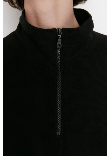 Kadın Fermuarlı Yaka Düşük Kol Selanik Triko Fermuarlı Yaka Normal Kalıp Örme Sweatshirt fırsatları