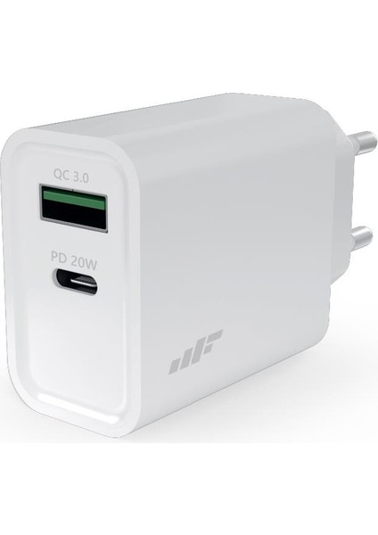 MFB104 Ouick Şarj 3.0 20W Hızlı Smart Duvar Şarjı Adaptör Beyaz