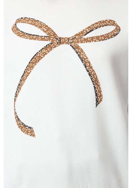 Kadın Moda Bol Bisiklet Yaka Düşük Kol Uzun Baskılı Geniş Kalıp Kalın Içi Polarlı Örme Sweatshirt fırsatları