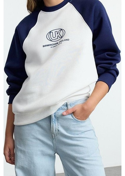 Kadın Moda Şık Relaxed Bisiklet Yaka Reglan Kol Uzun Rahat Kalıp Reglan Kollu Kalın Örme Sweatshirt modelleri