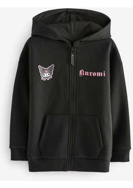 Kuromi Kız Çocuk Fermuarlı Sweatshirt