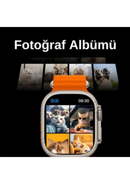 Hk9 Ultra 2 Max 2 GB Dahili Hafıza/chat Gpt/3d Animasyonlu Gen 4 Amoled Watch Ultra 2 Akıllı Saat