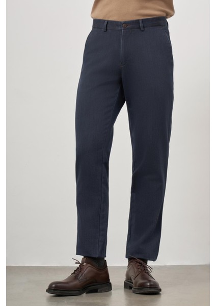 Siyah Düz Gabardin Comfort Fit Casual Pantolon 1003245153
