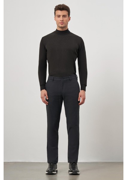 Koyu Lacivert Esnek Yandan Cepli Casual Slim Fit Chino Pantolon 1003245108 modelleri