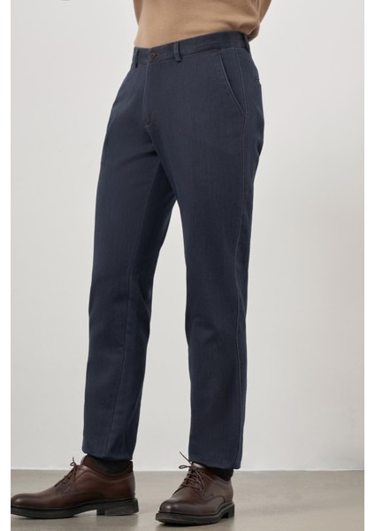 Siyah Düz Gabardin Comfort Fit Casual Pantolon 1003245153