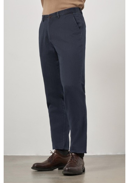 Siyah Düz Gabardin Comfort Fit Casual Pantolon 1003245153