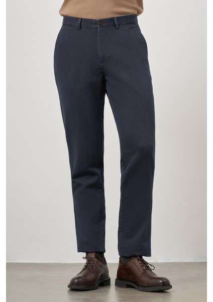 Siyah Düz Gabardin Comfort Fit Casual Pantolon 1003245153