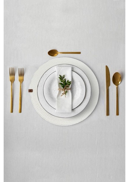 6 Kişilik Amerikan Servis Jüt Tabak Altlığı Supla Takımı 30CM Beyaz fiyatları