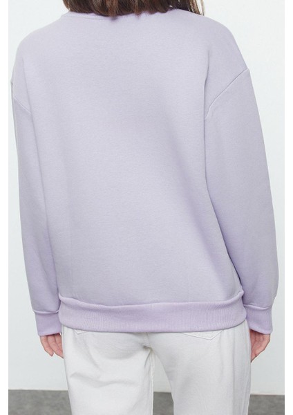 Regular Bisiklet Yaka Düşük Kol Regular Kalın Içi Polarlı Normal Kalıp Basic Örme Sweatshirt modelleri