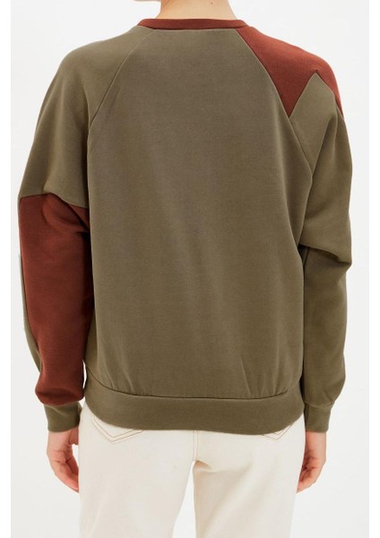 Tarz Regular Bisiklet Yaka Reglan Kol Regular Kalın Içi Polarlı Normal Kalıp Örme Sweatshirt fiyatları