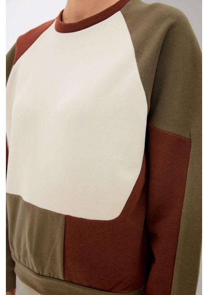 Tarz Regular Bisiklet Yaka Reglan Kol Regular Kalın Içi Polarlı Normal Kalıp Örme Sweatshirt modelleri