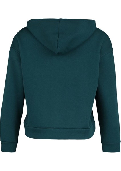 Tarz Regular Kapüşonlu Düşük Kol Regular Normal Kalıp Basic Kalın Içi Polarlı Örme Sweatshirt