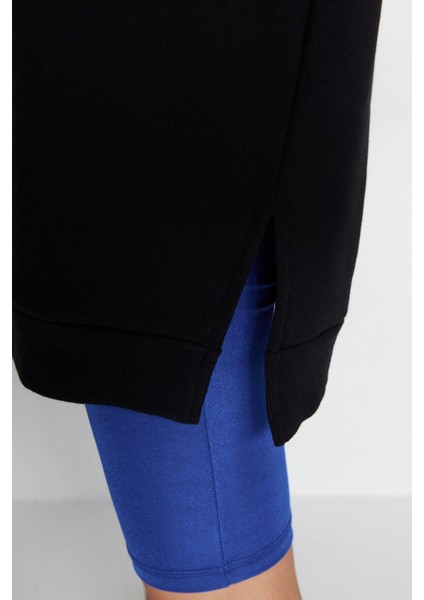 Tarz Bol Kapüşonlu Düşük Kol Uzun Şardonlu Örme Sweatshirt fırsatları