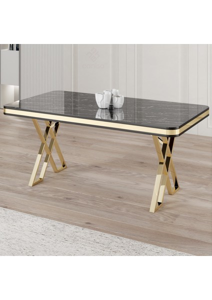Rigel Serisi 80x130 Lak Panel Sabit Masa Gold Ayaklı fiyatları