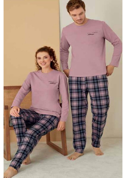 1613 Elitepoint Erkek Uzun Kollu Bisiklet Yaka Pijama Takımı-Gülkurusu fiyatları