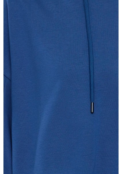 Relaxed Kapüşonlu Düşük Kol Regular Kalın Içi Polarlı Rahat Kesim Örme Sweatshirt fiyatları