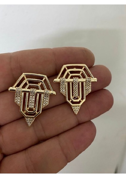 Taşlı Bague Tasarım Ok Serenay Küpe fiyatları