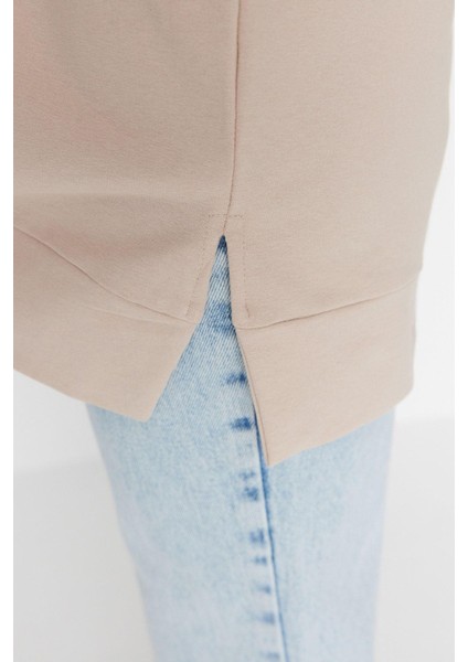 Tesettür Tarz Regular Bisiklet Yaka Düşük Kol Uzun 2li Paket Basic Örme Sweatshirt modelleri
