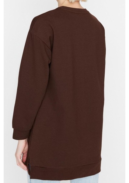 Tesettür Tarz Regular Bisiklet Yaka Düşük Kol Uzun 2li Paket Basic Örme Sweatshirt indirimleri