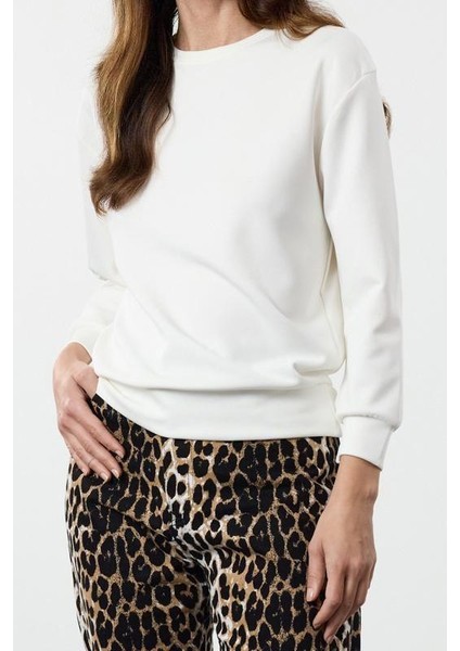 Oversize Bisiklet Yaka Uzun More Sustainable Geniş Kalıp Yumuşak Kumaşlı Örme Sweatshirt fiyatları