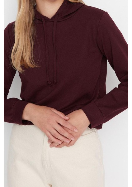 Tarz Regular Kapüşonlu Standart Kol Regular Basic Ince Örme Sweatshirt fiyatları