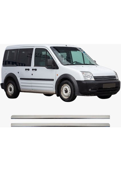 Ford Connect Uyumlu 2002-2014 Krom Sürgülü Kapı Çıtası 2 Parça Paslanmaz Çelik
