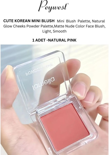 Professional Mini Allık Natural Cute Korean Mini Blush Powder Palette