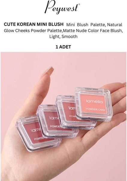 Professional Mini Allık Natural Cute Korean Mini Blush Powder Palette