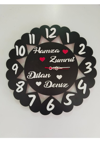 Duvar Saati Salon,oda,mutfak Veya Iş Yerine Çok Şık Hediye (Renk ve Isim Bildirin) fiyatları