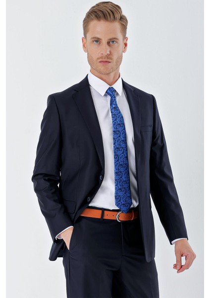 Lacivert Gabardin Mono Yaka 6 Drop Comfort Fit Rahat Kesim Basic Takım Elbise 1001245010 indirimleri