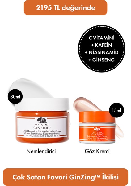 Çok Satan Favori Ginzing™ Ikilisi: C Vitamini Içeren Yoğun Nemledirici 30ML & Göz Kremi 15ML