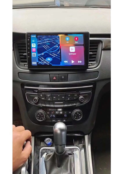 Peugeot 508 2011-2018 Yıl Android Sürüm 13 Kablosuz Carplay Navigasyon Multimedya 9 inç Kuantum Ekranı 8G Ram + 128GB Hafıza Çerçeveli ve arka görüş kameralı