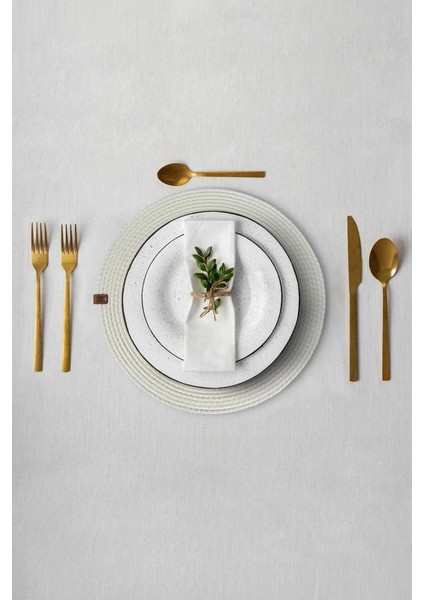 6 Kişilik Amerikan Servis Jüt Tabak Altlığı Supla Takımı 30CM Krem fiyatları