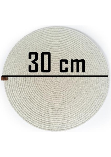 6 Kişilik Amerikan Servis Jüt Tabak Altlığı Supla Takımı 30CM Krem fırsatları