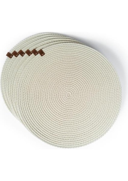 6 Kişilik Amerikan Servis Jüt Tabak Altlığı Supla Takımı 30CM Krem indirimleri