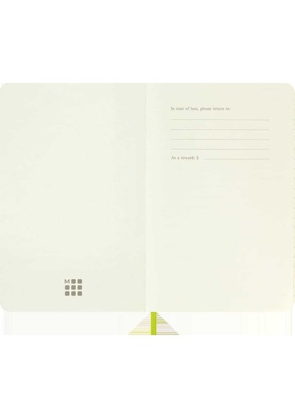Yumuşak Kapak Çizgili Defter Cep Boy 9X14 cm 192 Sayfa Limon Yeşili