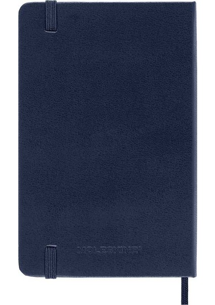 Sert Kapak Çizgisiz Defter Cep Boy 9X14 cm 192 Sayfa Safir Mavi