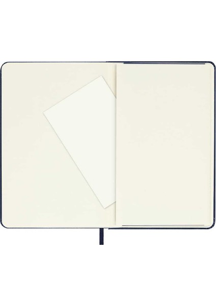 Sert Kapak Çizgisiz Defter Cep Boy 9X14 cm 192 Sayfa Safir Mavi
