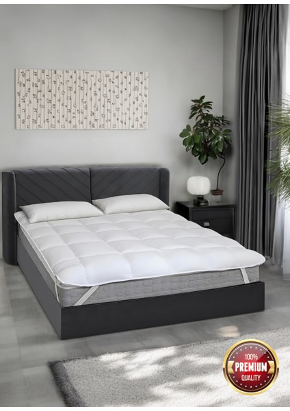 4 Köşe Lastikli % 100 Mikro Pamuklu Kumaş, ,400GR M2 Uyku Pedi,yatak Koruyucu