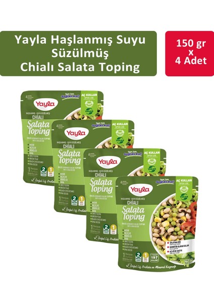 Haşlanmış Suyu Süzülmüş Chialı Salata 150 gr x 4 Adet